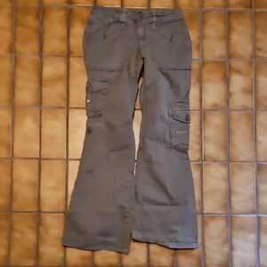 Garage Olive Green Cargo Flare Pants